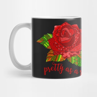 Pretty as a Rose - Red Mug